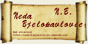 Neda Bjelopavlović vizit kartica